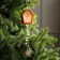 Christmas tree toy "House with a snowman", from batteries, a glow of warm white