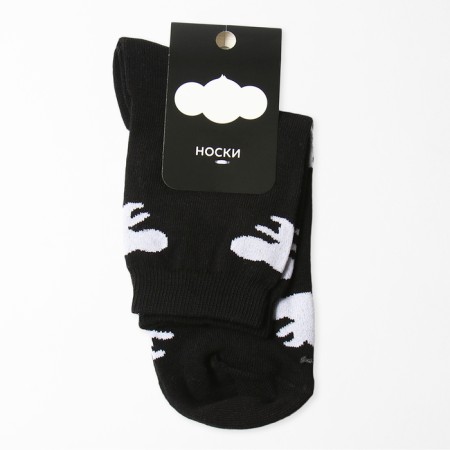 Socks kaftan Cheburashka size 36-39 (23-25 ​​cm) black-2