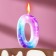 Candle in the cake on the skewer "Galaxy", the number 0, 5.5 cm