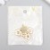 Decor for creativity Metal, acrylic "White Flower" gold 0.2x1.6x1.7 cm