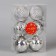 Set of balls plastic D-6 cm, 6 pcs "Disco Mix" silver