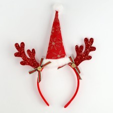 Carnival rim of New Year for hair Children's “Copit with horns”, Red