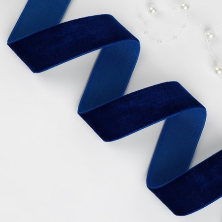 Velvet tape, 25 mm, 18 ± 1 m, blue color No. 47-1