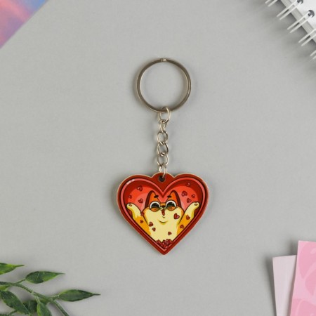 Gift set of "who I love", magnet + keychain, 14.5 x 12 cm.-5