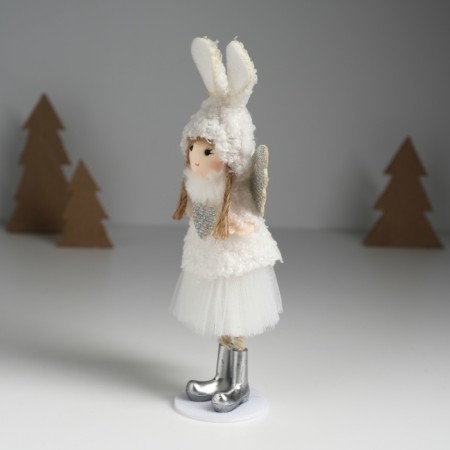 Interior doll "Angel in a hat with a bunny ears" 4x8x20 cm-2
