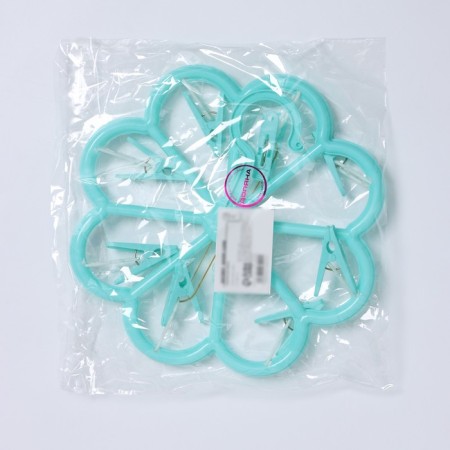 Sushilka for linen suspension shares, 23 × 23 cm, 8 clothespins, color mix-5