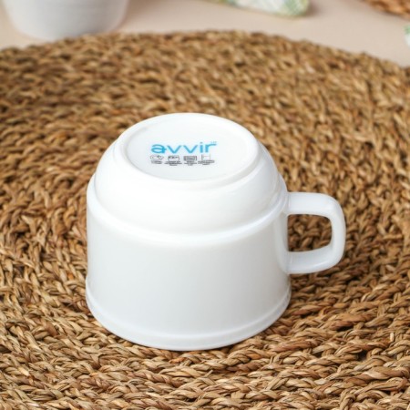 Avvir mug "Grace", 250 ml, glass ceramics, white color-2