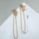 Earrings Metal "chains" star, color gold