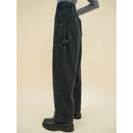 Pants for girls, height 122 cm, dark gray color-2
