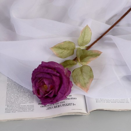 Artificial flowers "silk rose" d-10 cm 45 cm, lilac