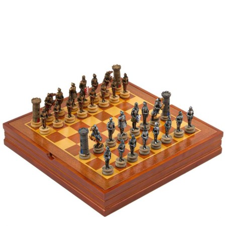Chess souvenir "Crusade", h king-8 cm, h Paraks-6.5 cm, 36 x 36 cm-1