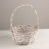 Wicker basket, d30x12xh30 cm, white, willow