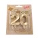 Candle in the cake jubilee "line" (set 2 in 1), number 20, gold metallic, 6.5 cm