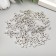 Decor Metal for creativity "Double Heart with an arrow" silver 1x2.3 cm