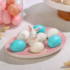 Top for eggs “Bunny”, 25 × 18 × 9 cm, pink color