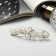 Hair hairpin "Pearl branch" 8 cm, white