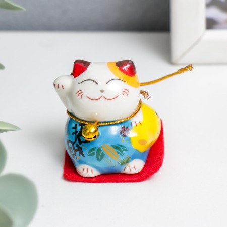 Souvenir Ceramics "Mani-Neko with accessories" 4.5x3.8x4.6 cm set 5 pcs-1