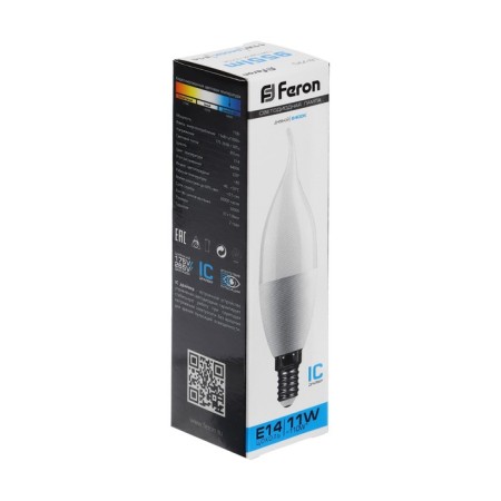 LED LED Feron (11W) 230V E14 6400K in the wind C37T, LB-770-2