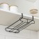 Holder for glasses of the suspended share, 28 × 16 × 7.5 cm, black color