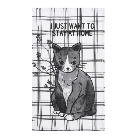 The towel "Stay at home" 28x46 cm, 100% cotton, waffle 160 g/m2-1