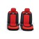 Autoshekhli university Autoprofi Extreme, XTR-803 BK/RD (M), velor+mesh fabric, set of 8 objects, black/red color
