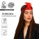 Carnival head bandage with a pen, red color