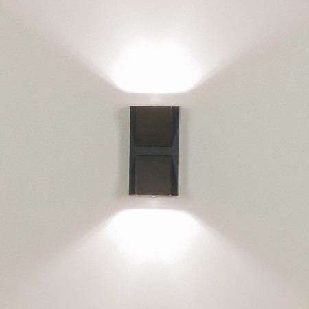 Lamp wall cover Duwi Nuovo 180x65x140mm plastic 4200K IP 54 Black 2 rays 990522-1