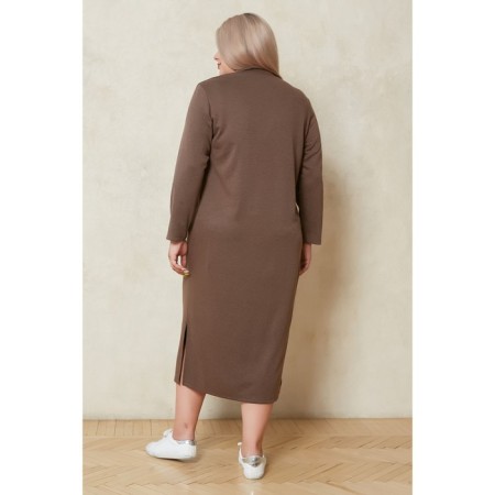 Women's dress, size 52, brown color-3
