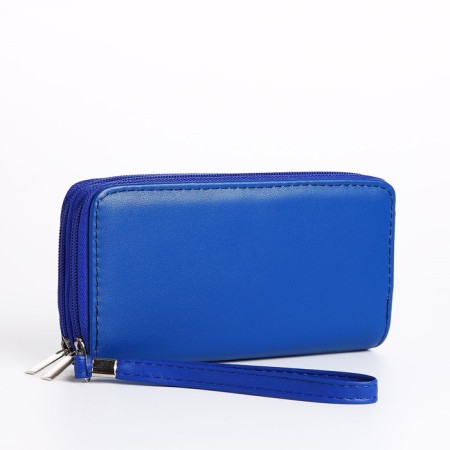 Women's wallet with lightning, blue color