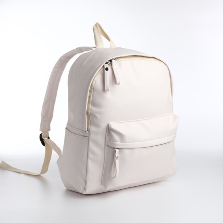 Youth backpack with lightning, 4 pockets, white color