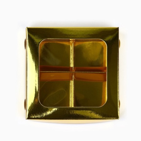 Box for sweets "golden", 10.5 x 10.5 x 3.5 cm-1