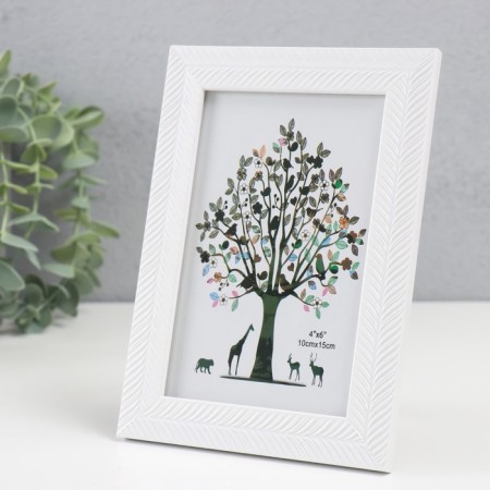 Photo frame plastic 10x15 cm "Karin" white 17.7x12.2x1 cm-2