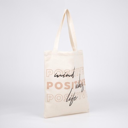 Positive-shop bag without lightning, without lining, beige color-2