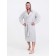 Terrious male bathrobe with a hood, size 48-50, color light gray