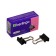Paper clamps 15 mm, 12 pieces, black