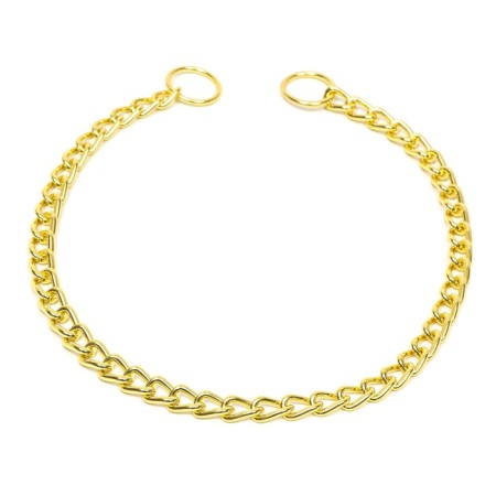 Collar - Metallic a single strain, 55 cm, wire thickness 2.5 mm, golden-1