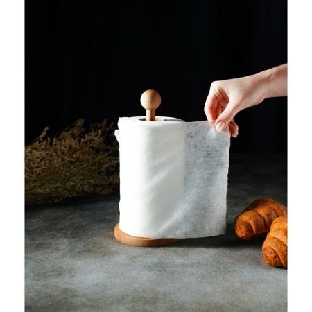 Holder for kitchen paper towels, 13 × 25 cm, beech, color and pattern mix-3