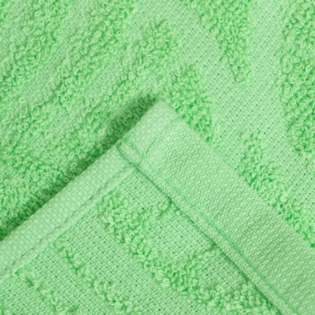 Tainted towel "Wave", size 50x90 cm, 300 g/m2, light green color-2