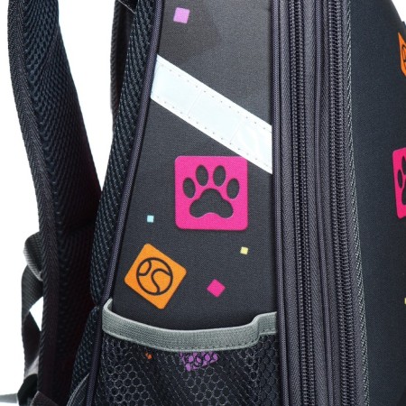 School backpack 38 x 30 x 16 cm, ergonomic back, stavia "york", gray-10