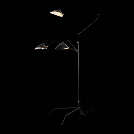 The floor lamp ST LUCE. SL305.405.03. SPRUZZO. 3x60 watts, E27, 155x155x205 cm, black color-1
