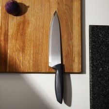 Knife of the cook Plenus, the length of the blade is 20 cm, the color is gray
