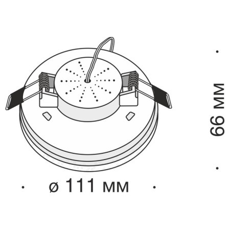 Built-in lamp Technical DL296-6-6W-W PLASTIC, 67x1111x66 mm, LED, 6.1W, 360LM, 4200K, white color-2