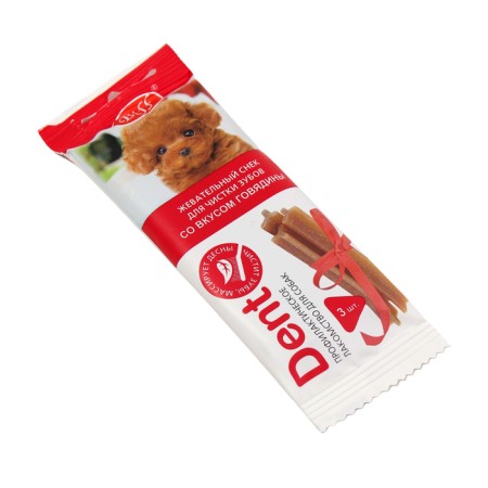 Biff dent chewing snack with beef flavor for dogs mini, 20 g-1