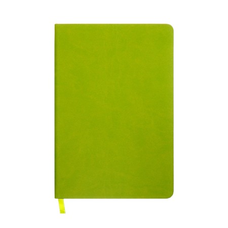 Leduced Diary A5, 140l, Cage, leatherette, elastic band, red cut, green-2