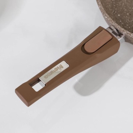 Granite Brown pan, D = 20 cm, anti -stick coating, removable handle, color mix-3