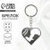Acrylic mirror keychain "Mother with a baby", 4.5 x 4.3 cm
