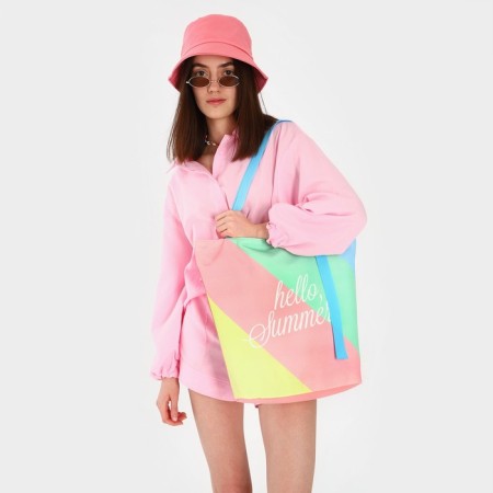 Women's beach bag "Hello Summer", 39x32 cm, pink-8