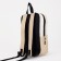 School backpack, lightning department, external pocket, beige color