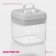 Bank for bulk products with a vacuum lid of a share, 500 ml, 9.5 × 9.5 × 10 cm, white color