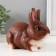 Piggy bank "Rabbit No. 1 Red" height 14 cm, width 10 cm, length 18 cm